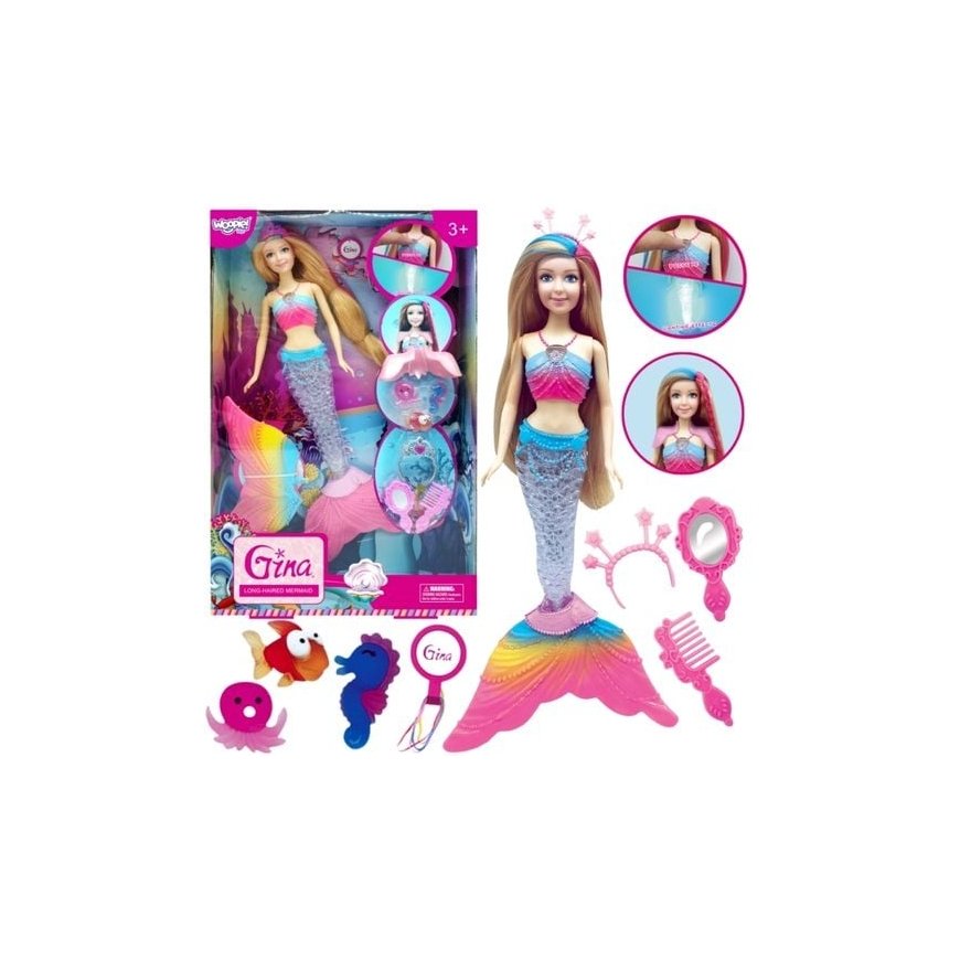 WOOPIE Gina Magic Rainbow Mermaid Doll with Accessories – 2