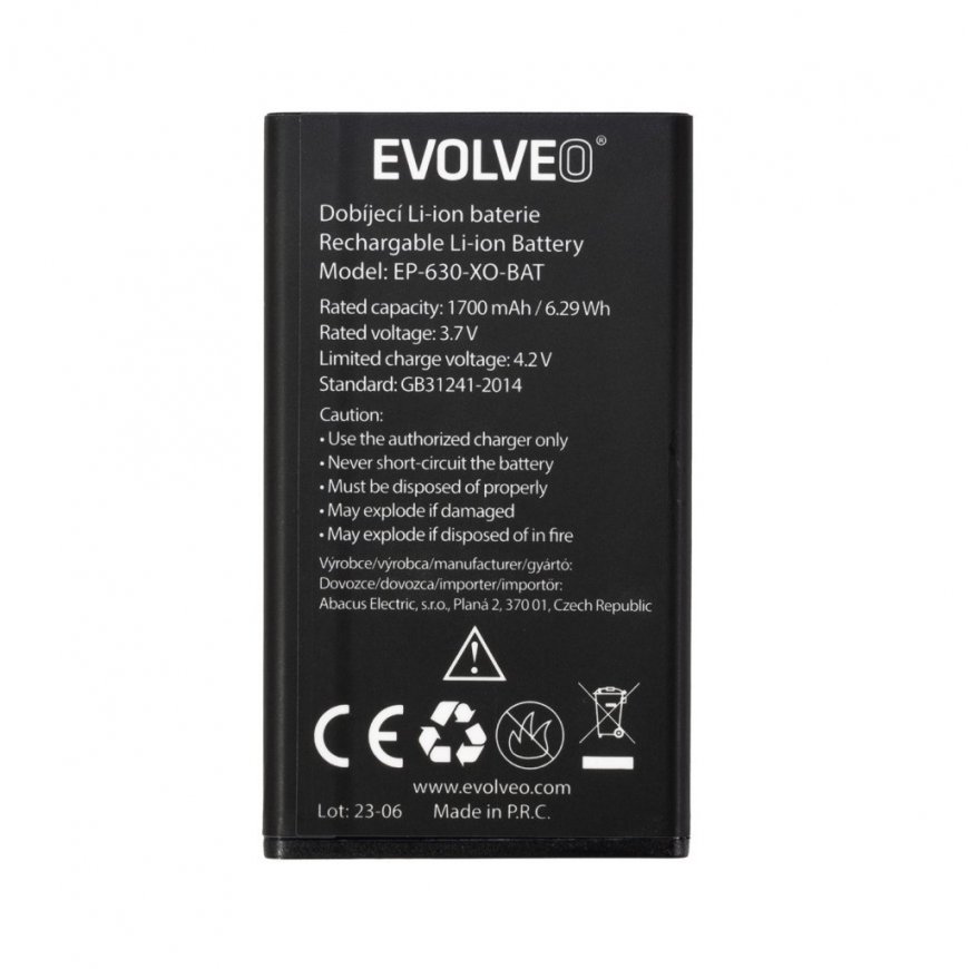 Alkuperäinen EVOLVEO 1700 mAh akku EasyPhone XO:lle