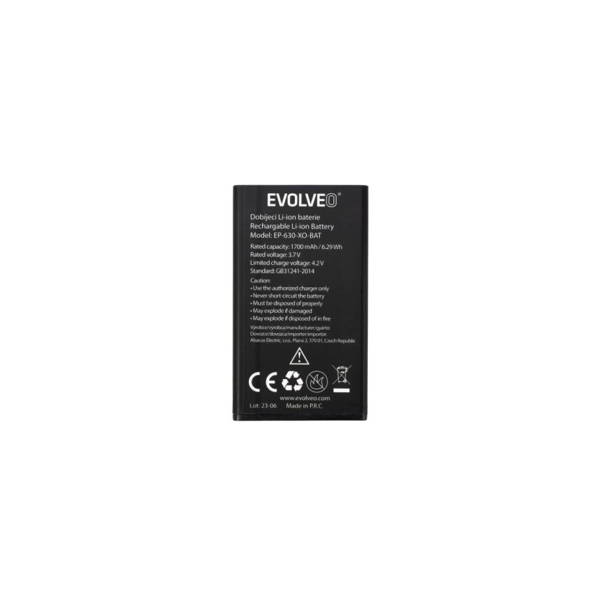 Alkuperäinen EVOLVEO 1700 mAh akku EasyPhone XO:lle – 2