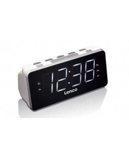 Lenco CR-18 radio Pulkstenis Digitāls Melns, Sudrabs