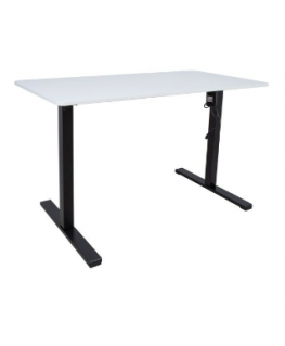 Home4You ERGO LIGHT Desk with 1 Motor, 120x60xH73-118cm, White/Black