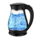 Adler AD 1274 B vedenkeitin 1,7 L 2200 W musta, Läpinäkyvä Adler AD 1274 B vedenkeitin 1,7 L 2200 W musta, Läpinäkyvä