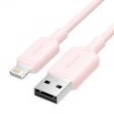 USB2.0 kaabel Lightning/1M, roosa LAMPF VENTION
