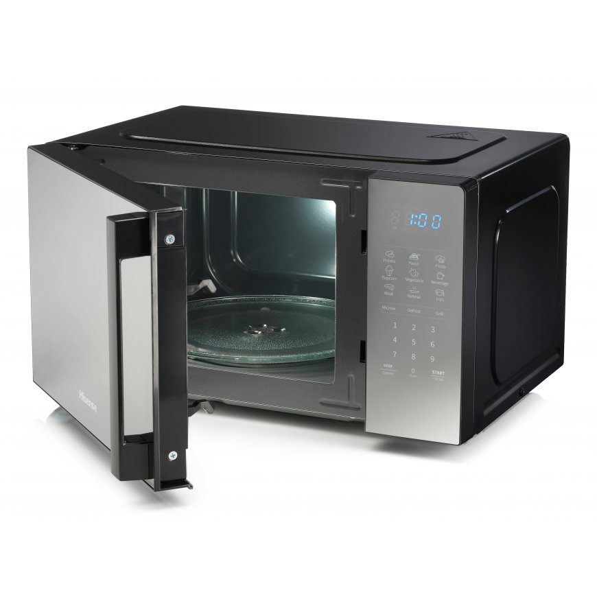 Hisense H20MOMBS4HG mikroaaltouuni Hopea Grillimikroaaltouuni Pöytämalli 20 L 700 W – 4