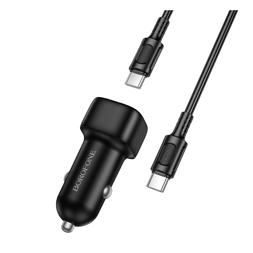 Borofone Car charger BZ34B Cloud - USB + Type C - QC 3.0 PD 38W – 2