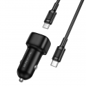 Borofone Car charger BZ34B Cloud - USB + Type C - QC 3.0 PD 38W