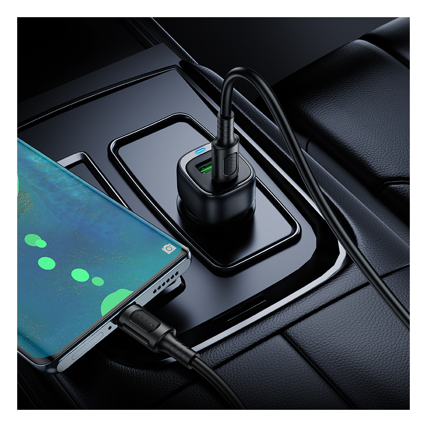 Borofone Car charger BZ34B Cloud - USB + Type C - QC 3.0 PD 38W – 4
