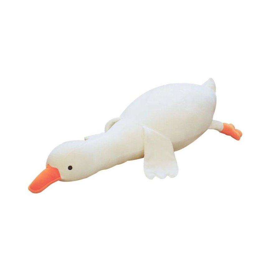 Stuffed Goose Plush 50cm Soft Animal Pillow in Flat Pose Cute Decorative Toy