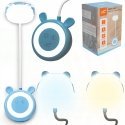 Lamex LED настольная лампа в форме медвежонка, 3W, 3000/4500/6000K, регулируемая, 1200mAh, синяя, LTC Lamex LED настольная лампа в форме медвежонка, 3W, 3000/4500/6000K, регулируемая, 1200mAh, синяя, LTC