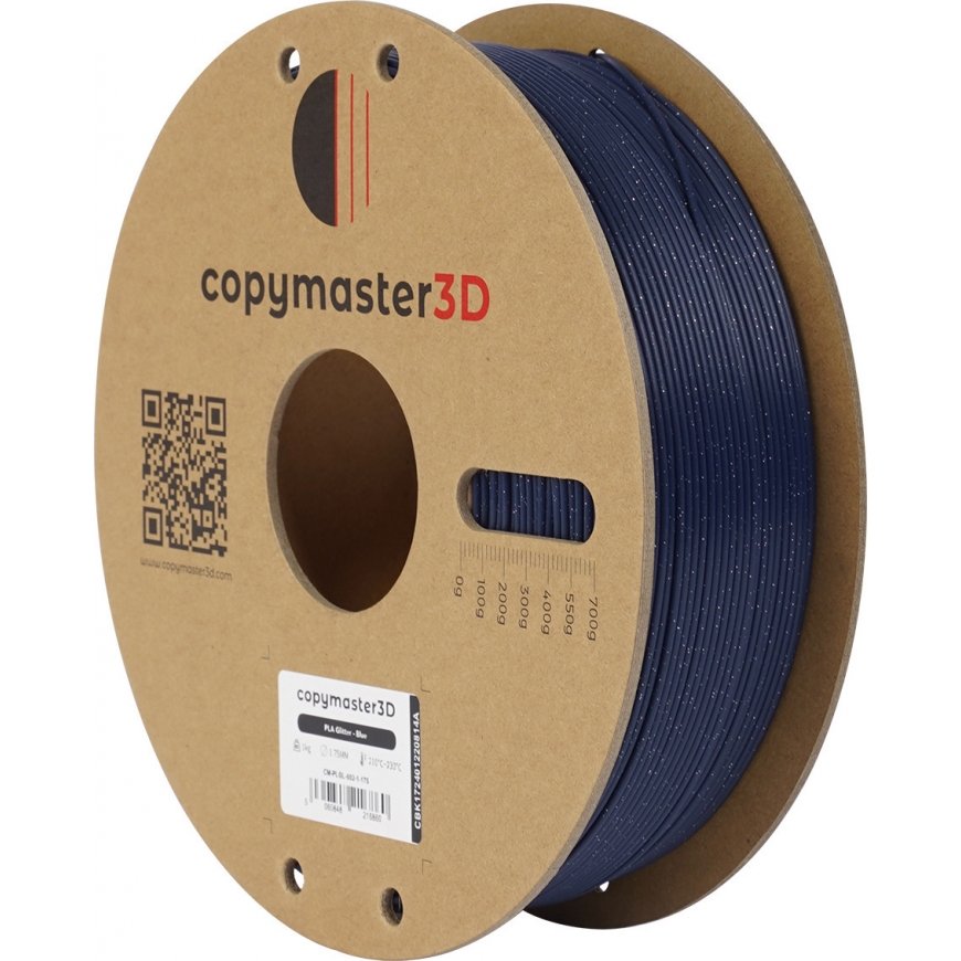 Copymaster3D PLA Glitter -filamentti 3D -tulostimeen, 1.75 mm, kimaltava sininen – 3