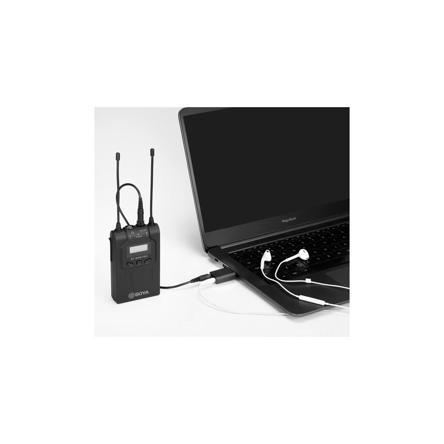 BOYA BY-EA2 cable gender changer USB 2.0 Type-A 3.5mm(microphone) + 3.5mm(headphone) Black – 4