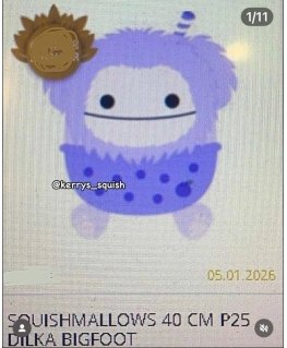 Squishmallows 40 cm P25 Dilka Bigfoot