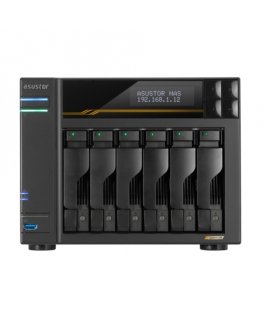 Asustor LOCKERSTOR 6 Gen3 (AS6806T) NAS Lauaarvuti AMD Ryzen V3C14 16 GB DDR5 ADM Must