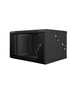 Lanberg WF02-6606-10B statnis 6U Pie sienas stiprināms statīvs Melns