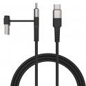 Qualo QKN-2in1-CCA-01 Кабель 2in1 USB-C / USB-A / 1.2m / 15W Qualo QKN-2in1-CCA-01 Кабель 2in1 USB-C / USB-A / 1.2m / 15W