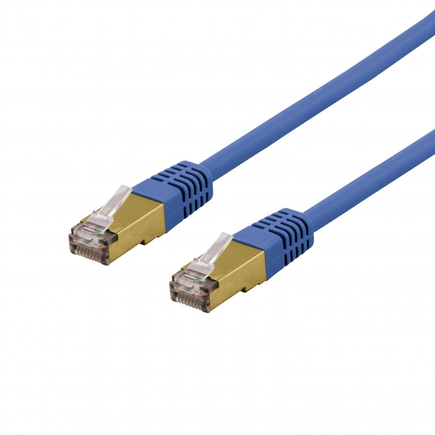 Deltaco SFTP-611BAH сетевой кабель Синий 1,5 m Cat6a S/FTP (S-STP)