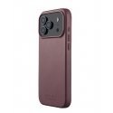 Mujjo Odinis dėklas for iPhone 17 Pro Max MagSafe compatible leather case with durable Velore leather - Bronze Raudona Mujjo Odinis dėklas for iPhone 17 Pro Max MagSafe compatible leather case with durable Velore leather - Bronze Raudona