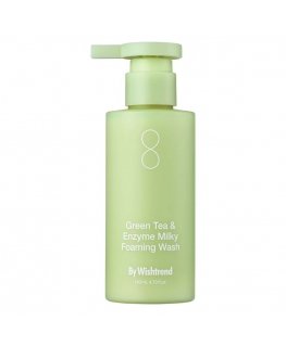 By Wishtrend Žalias TEA & ENZYME MILKY foaming cleanser 140 ml