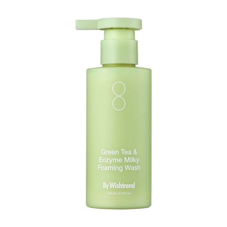 By Wishtrend Žalias TEA & ENZYME MILKY foaming cleanser 140 ml