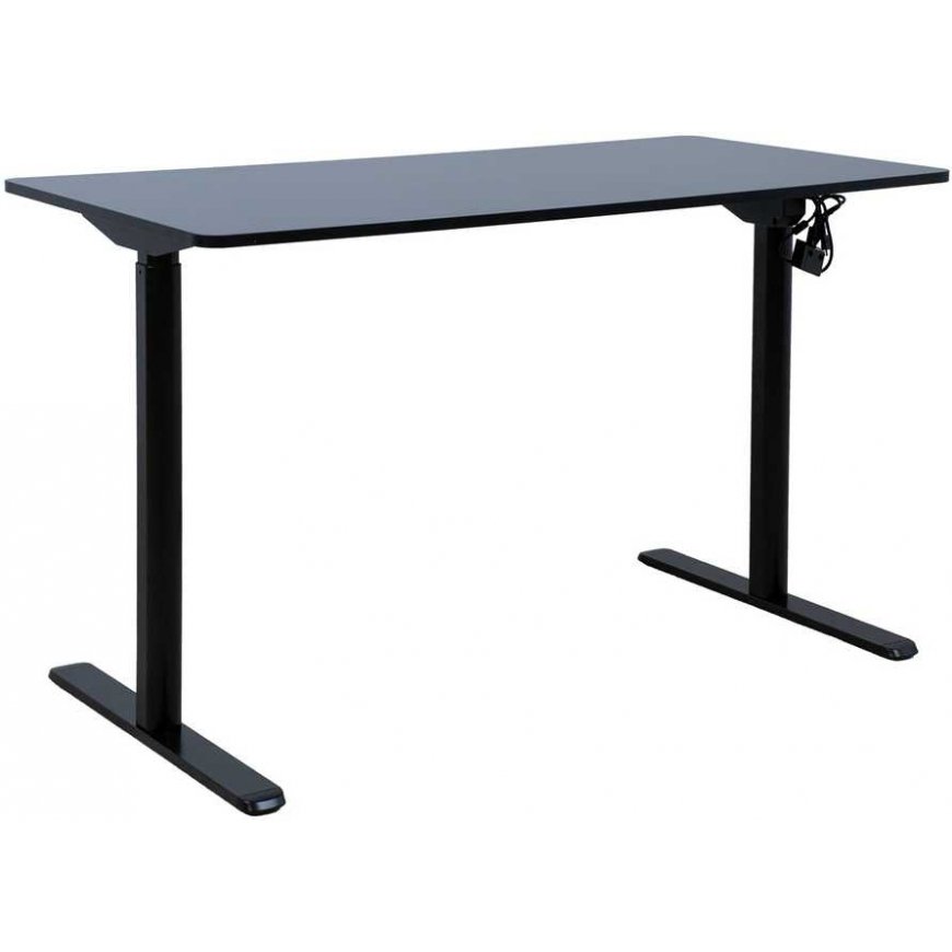 Home4You Rašomasis stalas ERGO LIGHT su 1 varikliu 120x60xH72,5-117,5cm, juodas