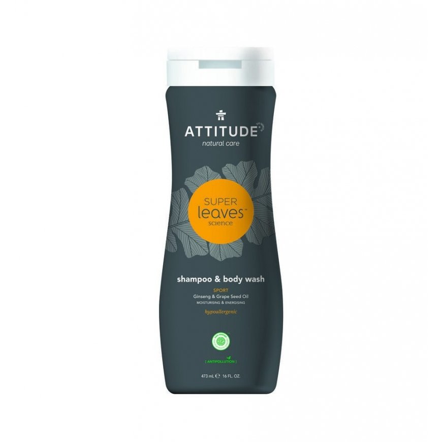 Attitude Attitude, MEN, šampūnas ir kūno plovimo skystis 2: 1, SORTES MEN, 473 ml
