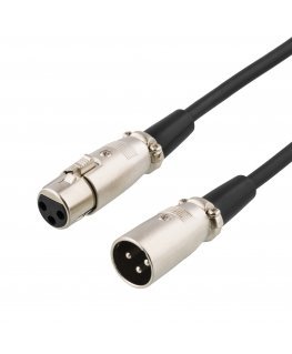 Deltaco XLR-1010 audio cable 1 m XLR (3-pin) Black