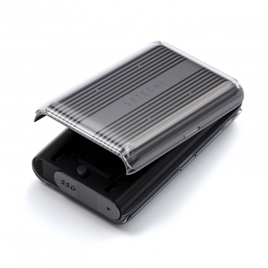 Satechi USB4 NVMe SSD Pro SSD korpusas Pilka, Permatomas – 3