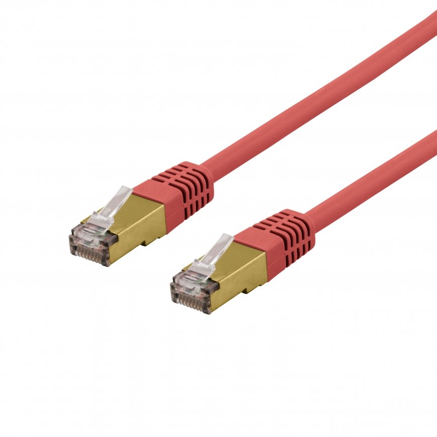 Deltaco SFTP-62RAH networking cable Red 2 m Cat6a S/FTP (S-STP)