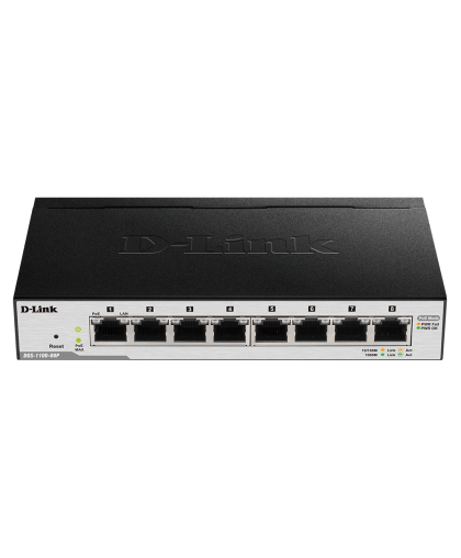 D-Link DGS-110-08V2 Switch L2 Managed, Desktop, 8x10/100