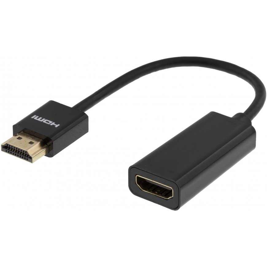 Deltaco HDMI-1088 HDMI-kaabel 0,1 m HDMI tüüp A (Standard) Must