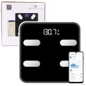 Lean Elektroninės vonios svarstyklės su Bluetooth funkcija ir LED ekranu, 28x28 cm Lean Elektroninės vonios svarstyklės su Bluetooth funkcija ir LED ekranu, 28x28 cm