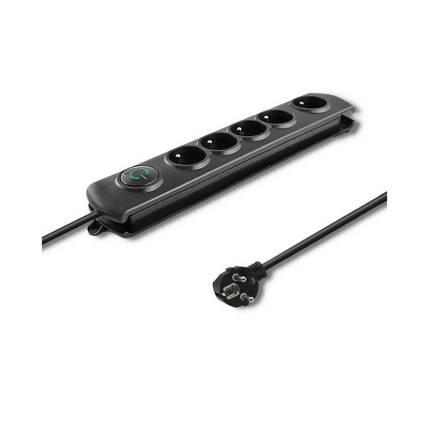 Qoltec 50269 pārsprieguma aizsargs Melns 5