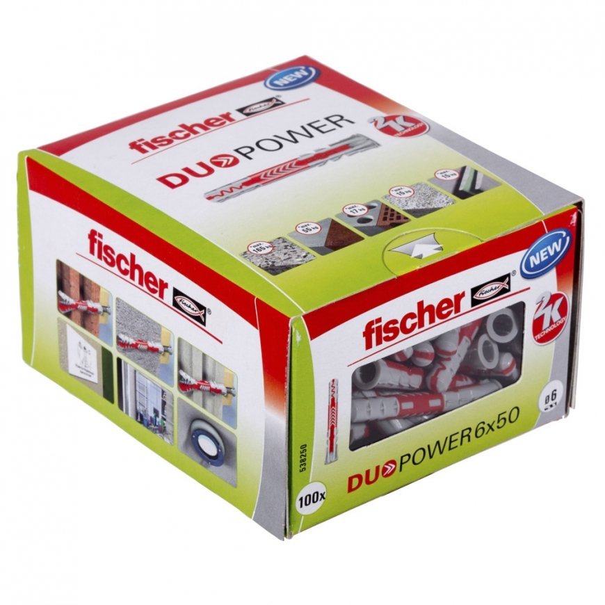 Fischer DUOPOWER 6 x 50 100 vnt Išskėčiamas kaištis 50 mm