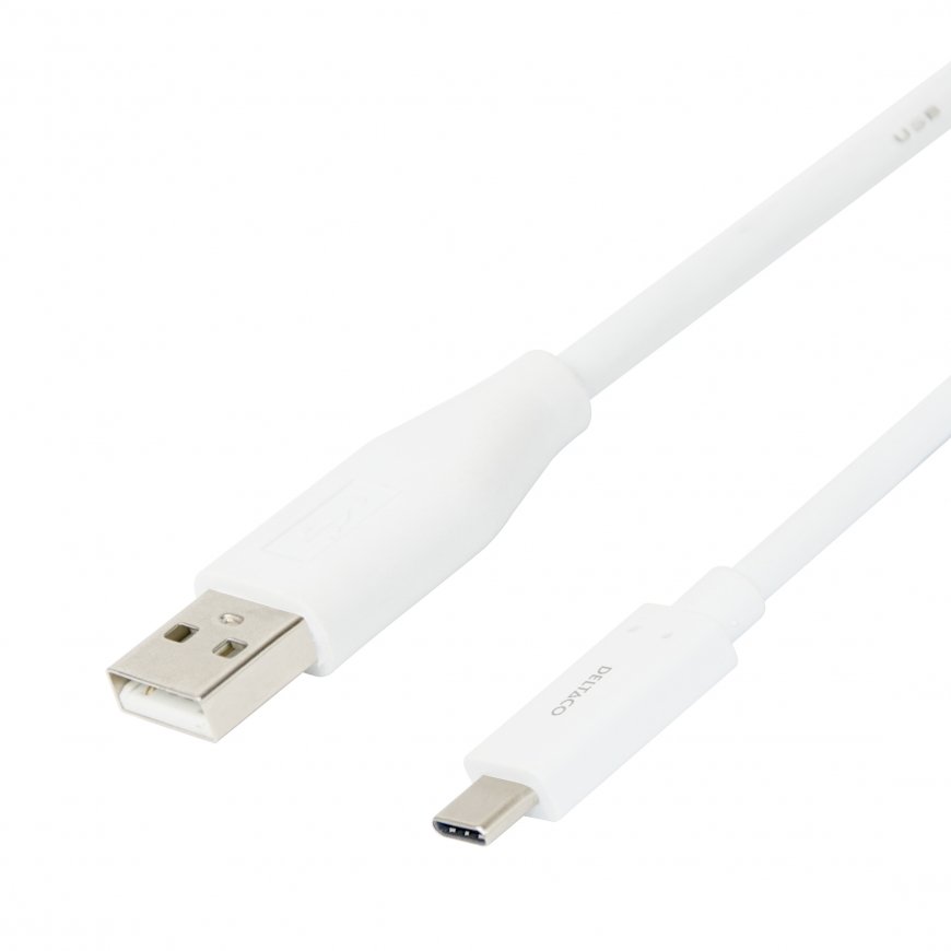 Deltaco USBC-1008M USB кабель USB 2.0 0,5 m USB A Белый – 2