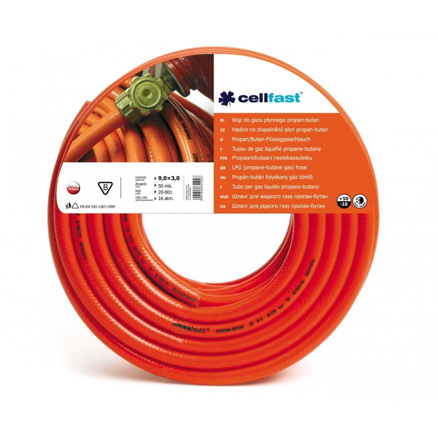 Cellfast LPG Propano - butano žarna, 9 x 3 mm, 50 m