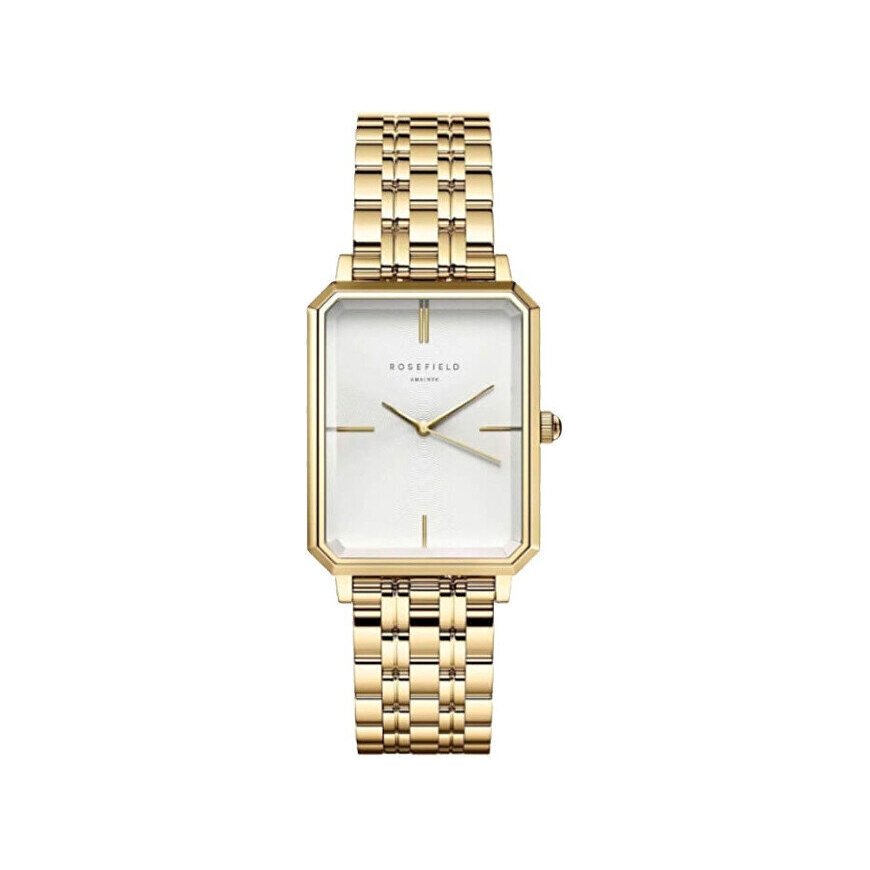 Laikrodis Rosefield The Octagon Baltas Sunray Steel Gold OCWSG-O40