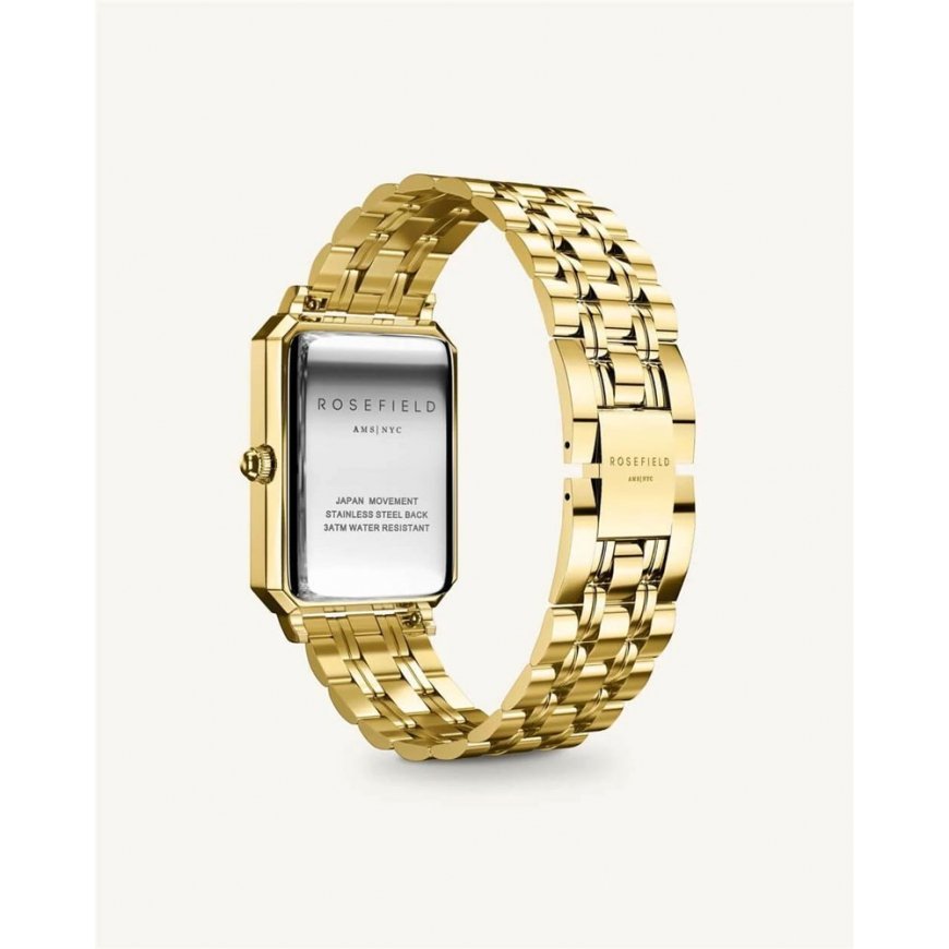 Laikrodis Rosefield The Octagon Baltas Sunray Steel Gold OCWSG-O40 – 2