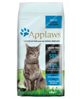 Applaws 5060122497312 kissojen kuivamuona 1,8 kg Aikuinen Kala