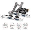 Axagon PCEA-PSN PCIe-Adapter mit 4x Seriell-Ports - ASIX AX99100 Chipsatz интерфейсная карта/адаптер