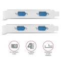 Axagon PCEA-PSN PCIe-Adapter mit 4x Seriell-Ports - ASIX AX99100 Chipsatz interfeisa karte/adapteris