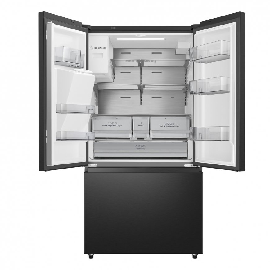 Hisense RF793N4SAFE side-by-side-jääkaappipakastin Vapaasti seisova 612 L E musta – 3