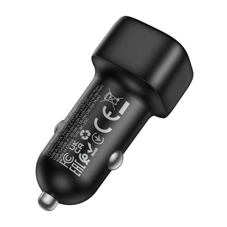 Borofone Car charger BZ34B Cloud - USB + Type C - QC 3.0 PD 38W – 3