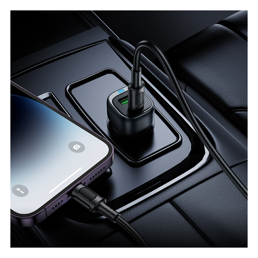 Borofone Car charger BZ34B Cloud - USB + Type C - QC 3.0 PD 38W – 4