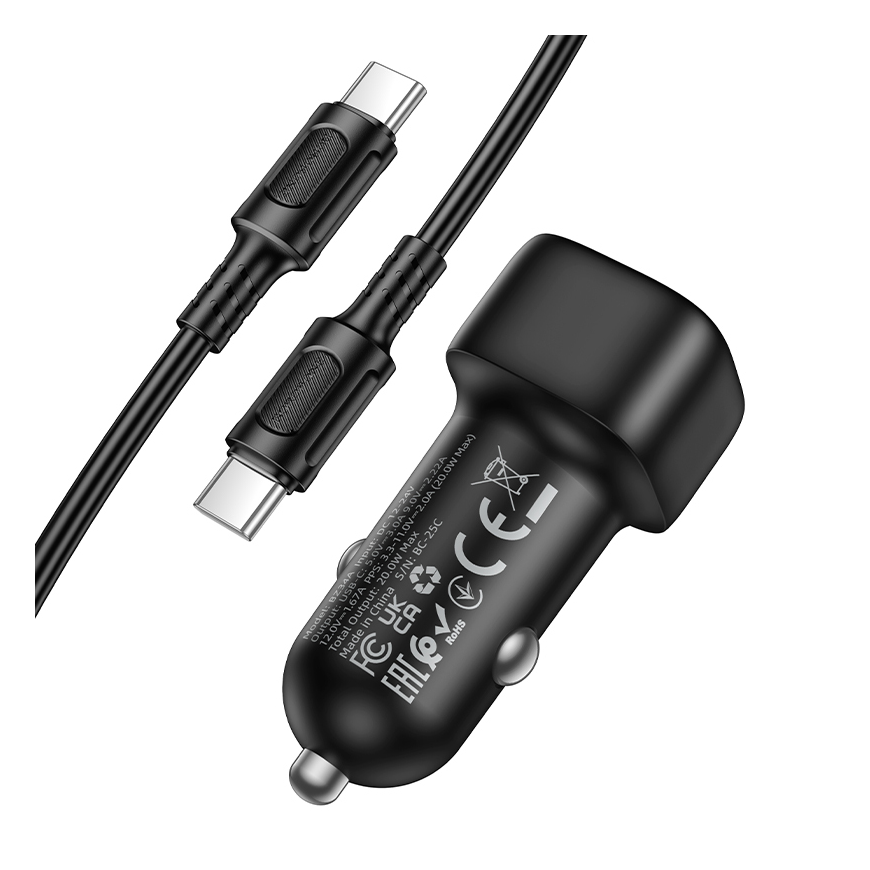 Borofone Car charger BZ34A Cloud - Type C - PD 20W with Type C t – 3