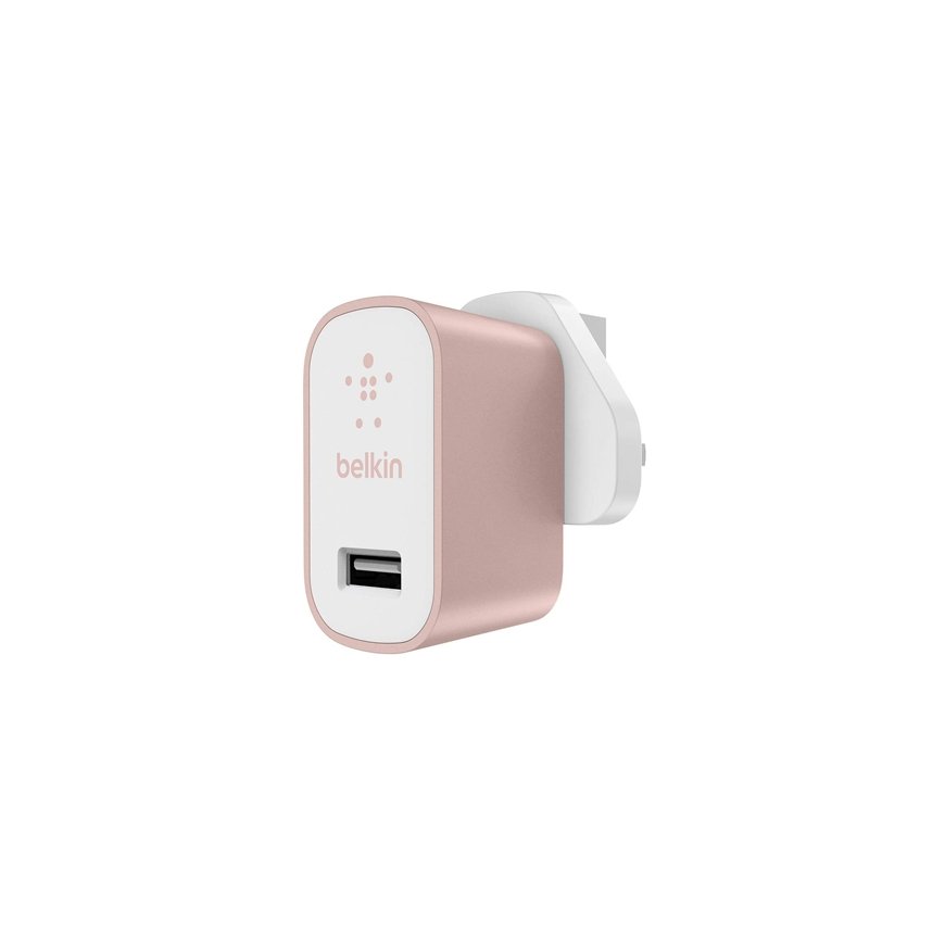 Belkin MIXIT Metallic Home Charger Universaali Vaaleanpunainen, Valkoinen AC Auto, Sisätila