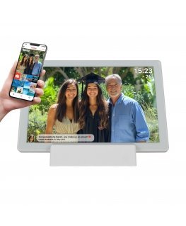 Denver PFF-1070W digital photo frame White 25.6 cm (10.1") Touchscreen Wi-Fi