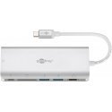 Goobay 76788 knyginių kompiuterių dokas / jungčių replikatorius C tipo USB Sidabras Goobay 76788 knyginių kompiuterių dokas / jungčių replikatorius C tipo USB Sidabras