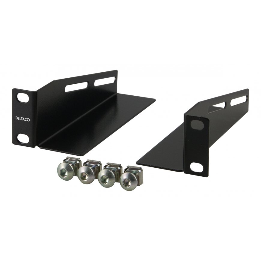 Deltaco L-tukikiskot 10"-kaappiin, 136mm, musta, 2-pakkaus – 2