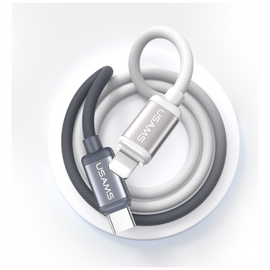 Cable USAMS Bicolor Series SJ757 PD 30W USB-C|Lightning 1.2m bl – 3