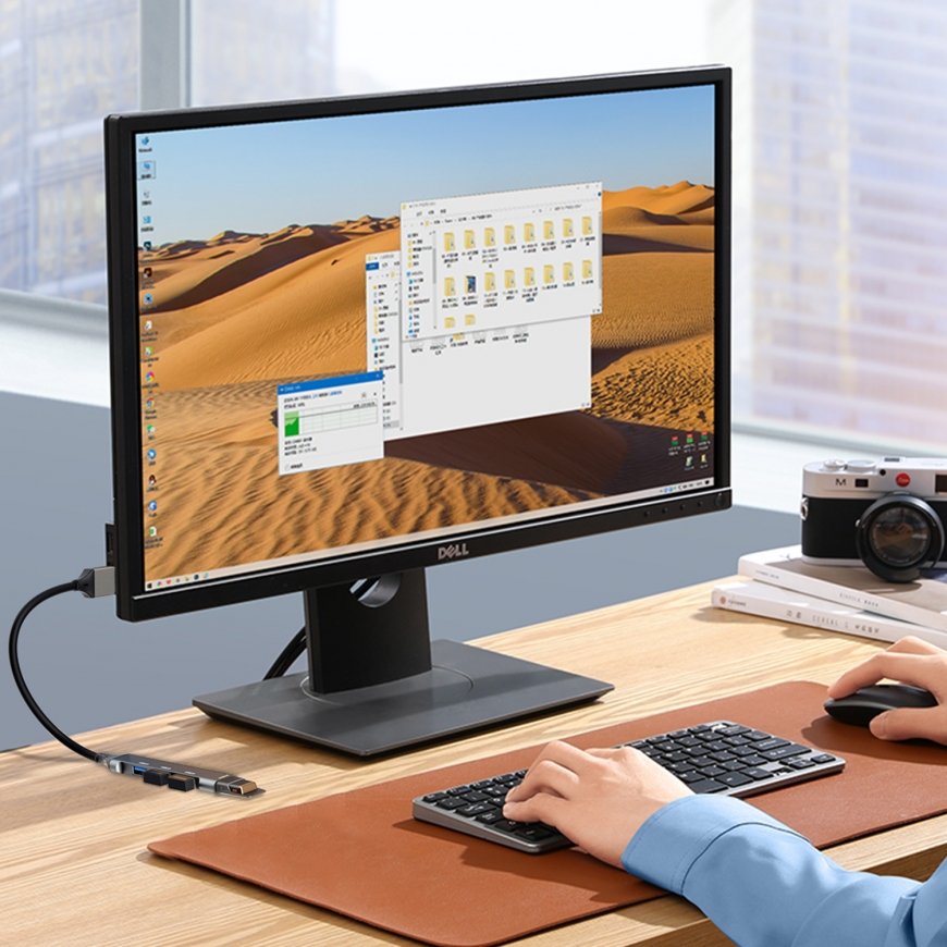 DUDAO 4-IN-1 multi-functional USB hub Charging Vadu USB 3.2 Gen 1 (3.1 Gen 1) Type-A Pelēks – 5